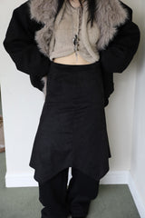 Curve Ray Suede Skirt