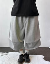 Nin-Hi Pintuck Parachute Bermuda Pants 3-Color