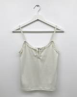 Otti frill button sleeveless top (3color)