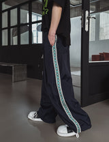Route Track Color Matching Wide Pants