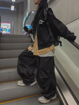 ソフフロントバルーン斜めカーゴパンツ
