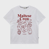 マルチーズクルーライングラフィック半袖Tシャツ