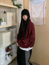 [unisex] Baldeto Brushed Color Matching Fleece Sweatshirt