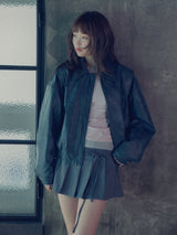 Newalrin emblem washing leather Jumper