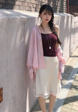 live deep round basic sleeveless top