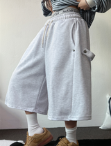 スナップオーバーベーシックバミューダパンツ 🩵💕🧸🤎8COLOR