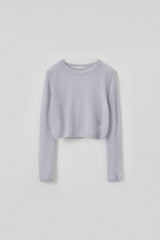T/T Feather mohair knit - purple
