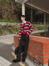[wool21%] スウェイマルチストライプカーディガン