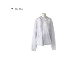 Karin Diagonal Zipper Windbreaker String Hood Jacket