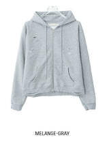 Ruby Damaged Sweat Hood Zip-Up Pants Set