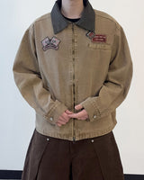 Woven Patch Pigment Work Jacket