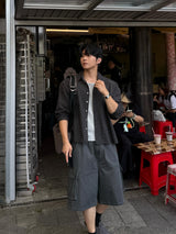Sand vintage bermuda pants