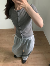 Striped mini cardigan (4color)