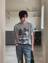 フリーズオーバーフィットプリントショートスリーブTシャツ