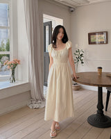 Wayne Shirring Long Dress