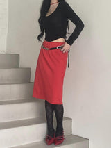 Minimal Cotton Long Skirt