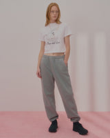 ハートラビットクロップTシャツ-WHITE