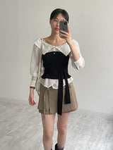 Buttery Off-Shoulder Layered Blouse