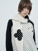 patched raglen t-shirts / white