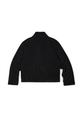 (BASE) MONO KNIT ZIP UP (BLACK)