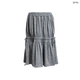 (2color) Shirring Drawstring Flare Midi Skirt