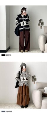 Synd Deer Two Way Knitwear Zip-Up Cardigan
