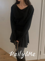V-neck shoulder knitwear