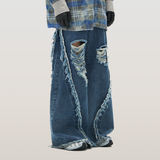 RELABEL 23AW Split Big Destroyed Wash Jeans