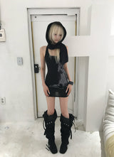 KY06-GHOST HOOD SCARF(BLACK)