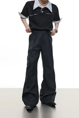 Embroidered Flare Dress Trousers