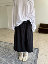 wrap skirt + pleats pants
