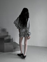 velvet cancan skirt (2color)