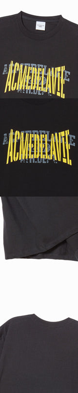 25FW ダブルレイヤーロゴワイド半袖Tシャツ ブラック