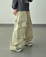 Utility Patch Wide Cargo Pants