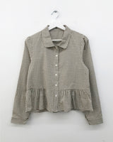 Picho frill check shirt (1color)