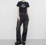 Leanne Cropped Printed T-Shirt