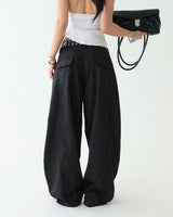 [UNISEX] Wide Balloon Oversized-Fit Slacks