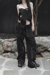 urban form wide zip cargo pants