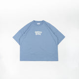 HIERARCHY STUDIOS TMTNW - ブルーバーンアウトワイドオーバーサイズTシャツ