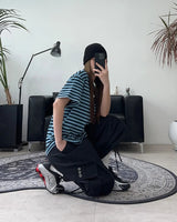Lot Eyelet Cargo Bermuda Pants