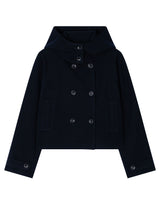 ソフト フーデッド コート(NAVY)