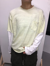 Pocket Layered Long Sleeve Tee (6c)