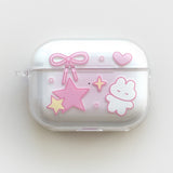 [AirPods] スターラビットハードケース (ピンク) (ケースのみ)