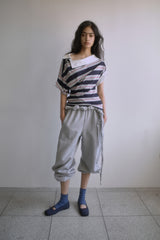 26SS★ OFF-SHOULDER SHIRT LAYERED UNBALANCED T-SHIRT
