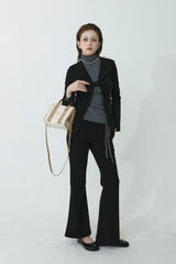 FLARE SPAN FLEECE-LINED PANTS_BLACK
