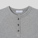 Logan Ribbed Muscle Fit Henley Neck Short Sleeve T-shirt
