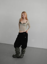 cats lace bra top(2 color)