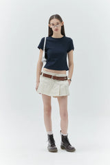 KIRSH PLAIN SLIM FIT T-SHIRT - DARK BLUE     