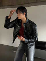 [Unisex] ベーシックVネッククロップニット(8color)