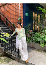 Mint Loose-Fit Layered Sleeveless T-shirt( T + sleeveless set)